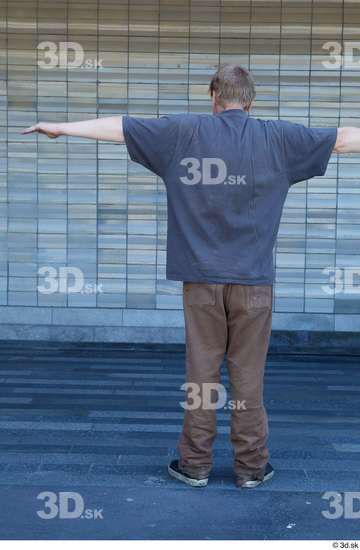 Whole Body Man T poses White Casual Chubby Standing Street photo references