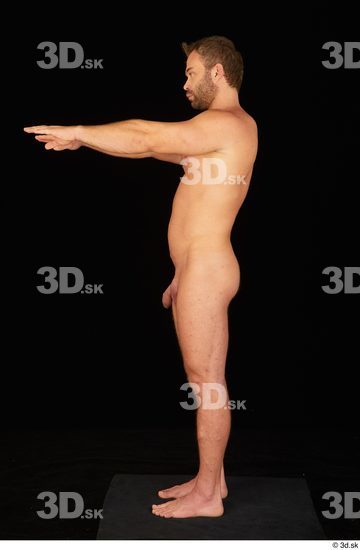 Man White Muscular Male Studio Poses