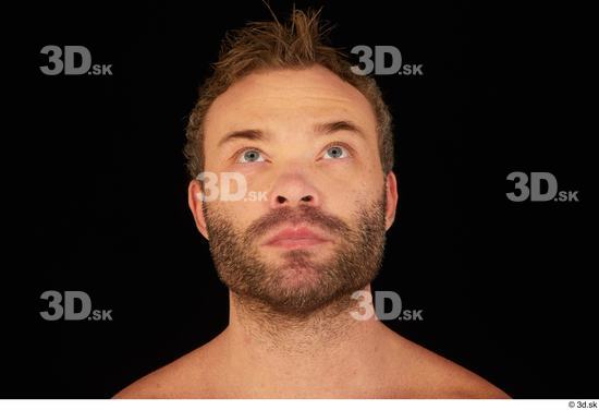 Man White Muscular Male Studio Poses