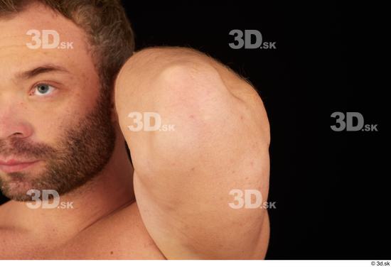 Man White Muscular Male Studio Poses