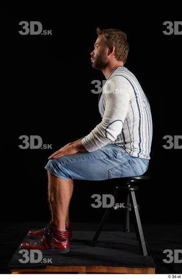 Man White Muscular Male Studio Poses