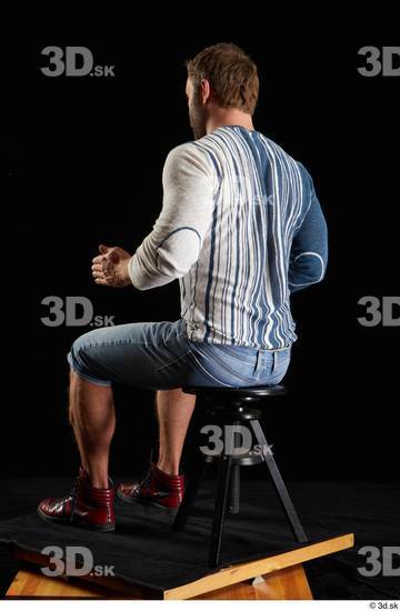 Man White Muscular Male Studio Poses