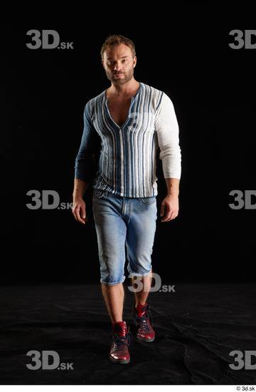 Man White Muscular Male Studio Poses