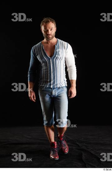 Man White Muscular Male Studio Poses