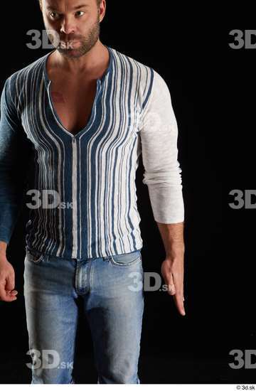 Man White Muscular Male Studio Poses