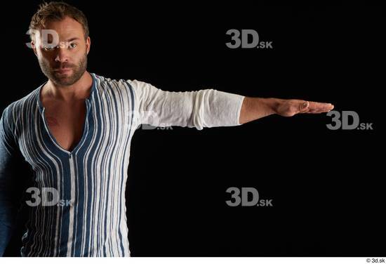 Man White Muscular Male Studio Poses