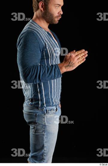 Man White Muscular Male Studio Poses