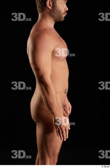 Man White Muscular Male Studio Poses