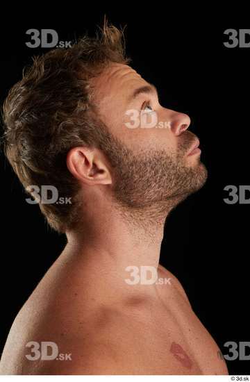 Man White Muscular Male Studio Poses