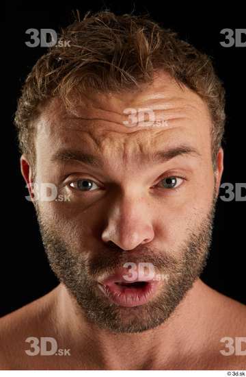 Man White Muscular Male Studio Poses