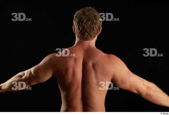 Arm Back Man Muscular Studio photo references
