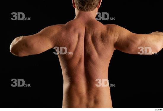 Arm Back Man Muscular Studio photo references