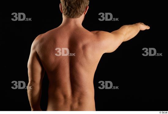 Arm Back Man Muscular Studio photo references