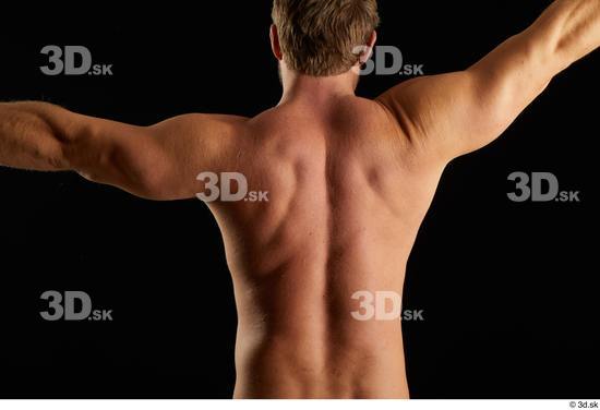 Arm Back Man Muscular Studio photo references