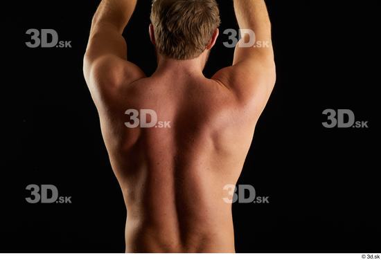 Arm Back Man Muscular Studio photo references