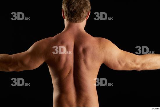 Arm Back Man Muscular Studio photo references