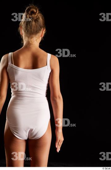 Arm Back Woman White Underwear Average Studio photo references