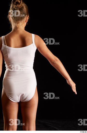Arm Back Woman White Underwear Average Studio photo references