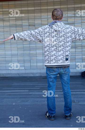 Whole Body Man T poses White Casual Slim Standing Street photo references