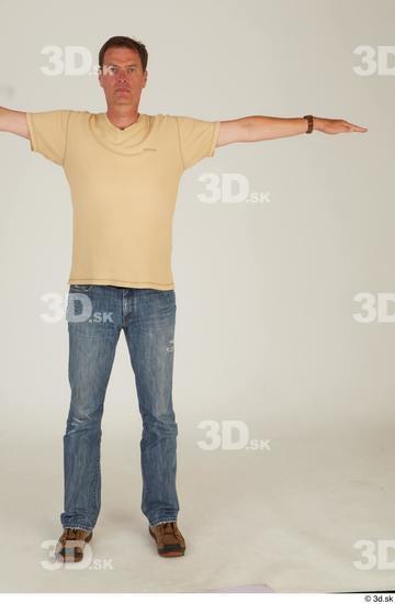 Whole Body Man T poses White Casual Average Standing Street photo references