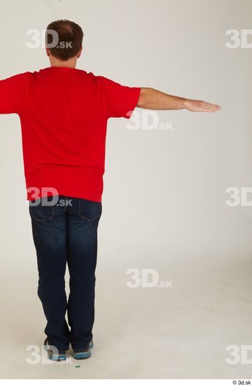 Whole Body Man T poses White Casual Slim Standing Street photo references