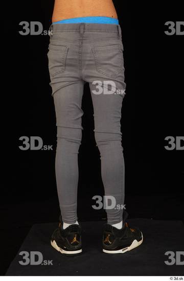 Leg Man White Casual Shoes Jeans Slim Studio photo references