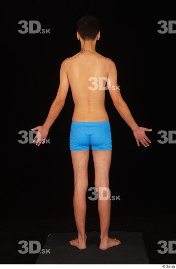 Whole Body Man White Underwear Slim Standing Studio photo references