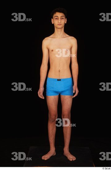 Whole Body Man White Underwear Slim Standing Studio photo references