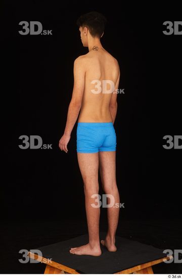 Whole Body Man White Underwear Slim Standing Studio photo references