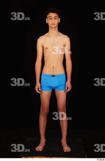 Whole Body Man White Underwear Slim Standing Studio photo references