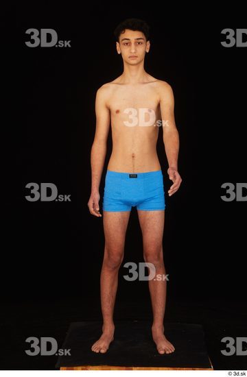 Whole Body Man White Underwear Slim Standing Studio photo references