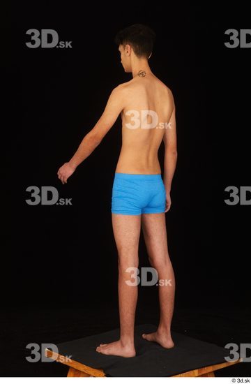 Whole Body Man White Underwear Slim Standing Studio photo references