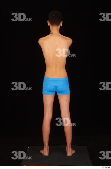 Whole Body Man White Underwear Slim Standing Studio photo references