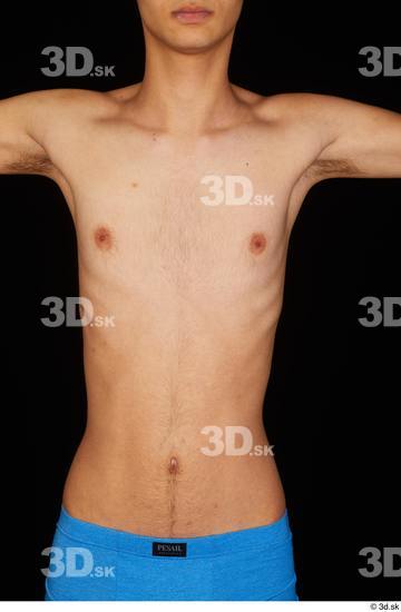 Chest Belly Upper Body Man White Nude Slim Studio photo references