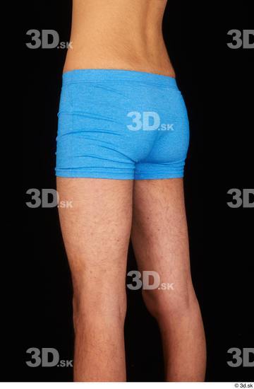 Thigh Man White Underwear Slim Studio photo references