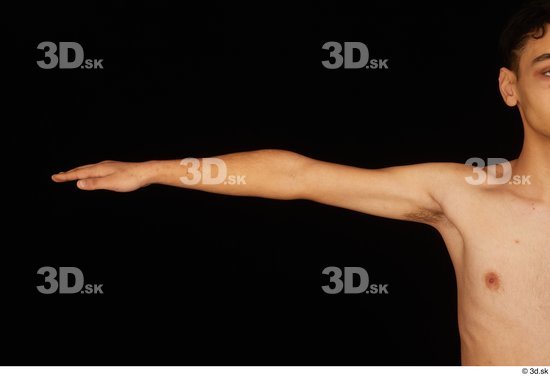 Arm Man White Nude Slim Studio photo references