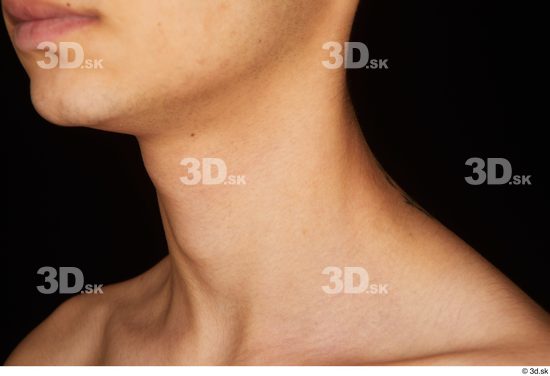 Neck Man White Nude Slim Studio photo references