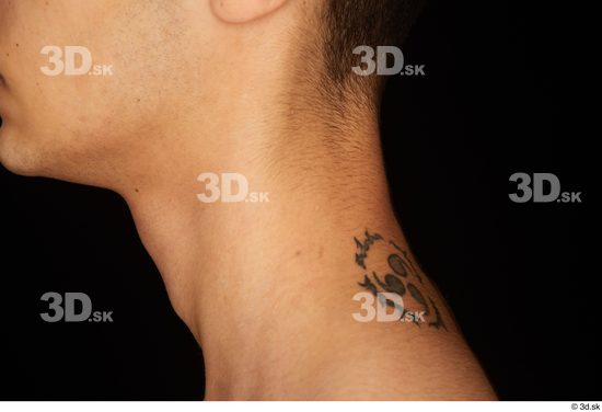 Neck Man White Nude Slim Studio photo references