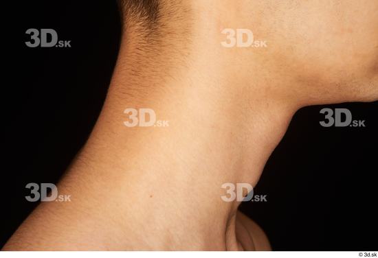 Neck Man White Nude Slim Studio photo references