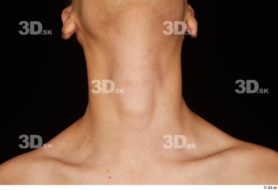 Neck Man White Nude Slim Studio photo references