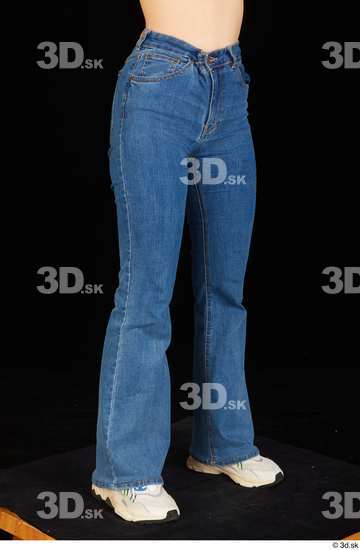 Leg Woman White Shoes Jeans Average Studio photo references