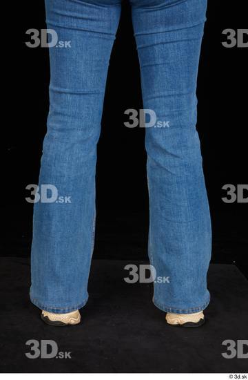 Calf Woman White Casual Shoes Jeans Average Studio photo references