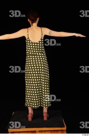 Whole Body Woman T poses White Casual Shoes Dress Average Standing Studio photo references