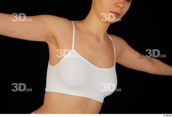 Breast Woman White Underwear Bra Average Studio photo references