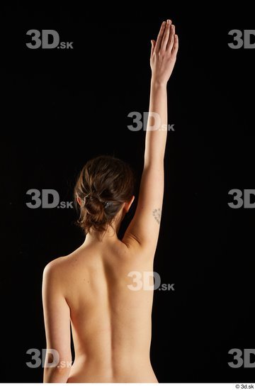 Arm Back Woman White Nude Slim Average Studio photo references