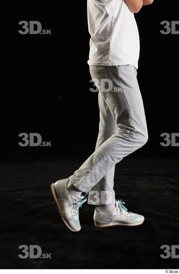 Calf Man White Sports Sweatsuit Studio photo references