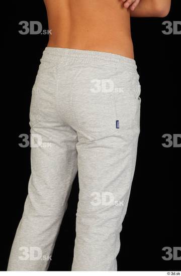 Thigh Man White Sports Sweatsuit Slim Studio photo references