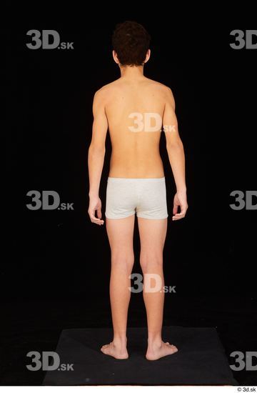 Whole Body Man White Underwear Slim Standing Studio photo references