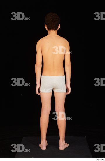 Whole Body Man White Underwear Slim Standing Studio photo references