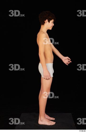 Whole Body Man White Underwear Slim Standing Studio photo references